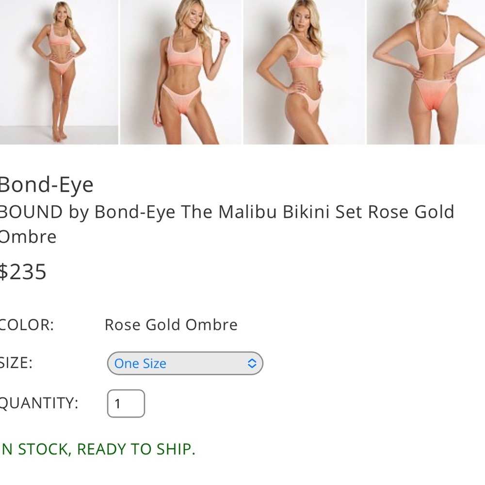 COPY - Bound by Bond-Eye The Malibu Bikini Set Rose Gold Ombré - Picture 11 of 11